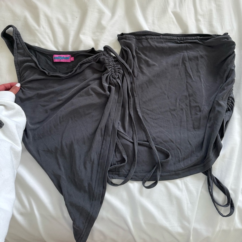 Edikted Grey Skirt Set